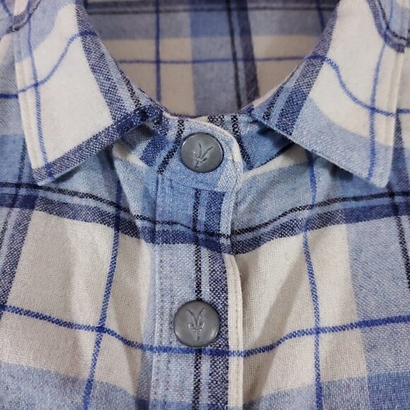 ibex Womens Size Small Taos Wool Blend Plaid Snap Button Long Sleeve Shirt - Picture 7 of 16